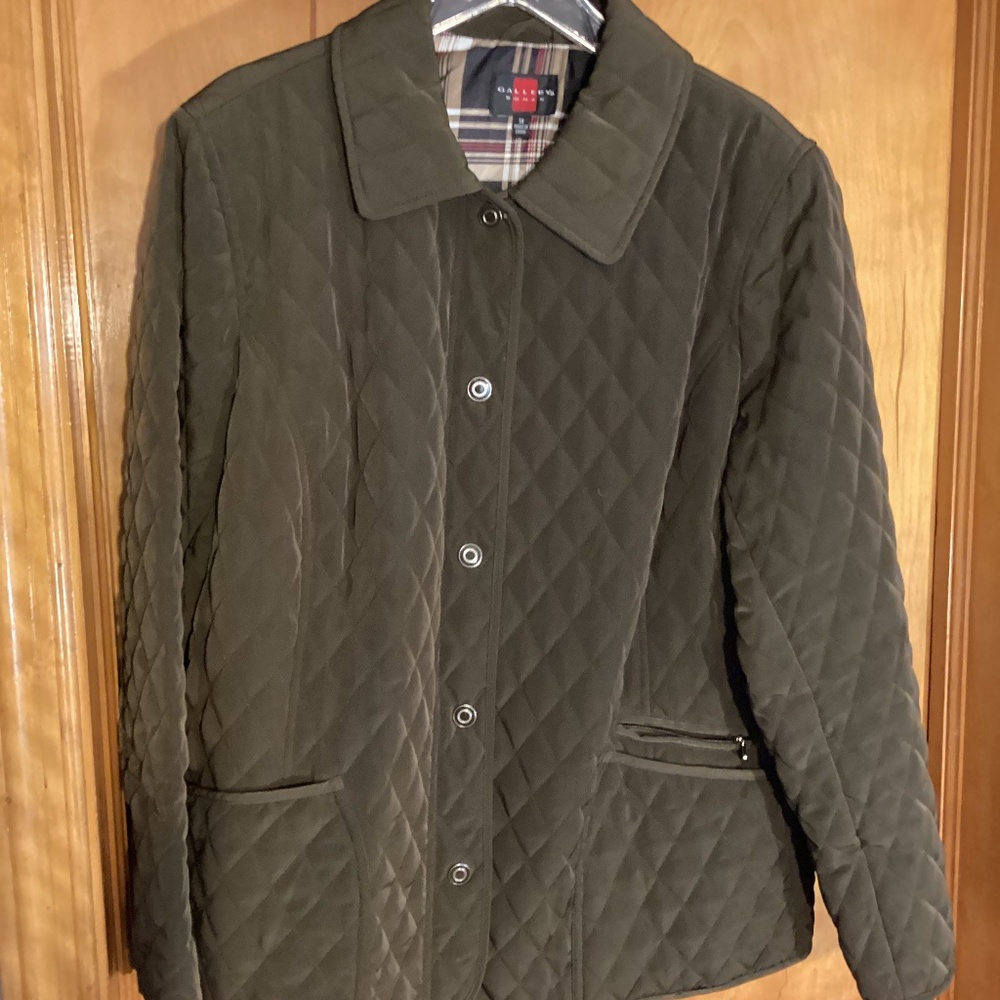 Gallery Woman Brown Quilted Jacket 1X